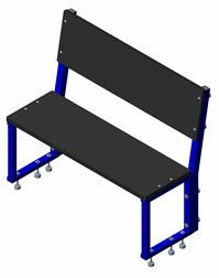 С-048.9 Скамейка приставная для трибун (2 фанерных сиденья)